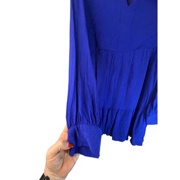Karlie Tier Blue Dress - Size L - Picture 11 of 12